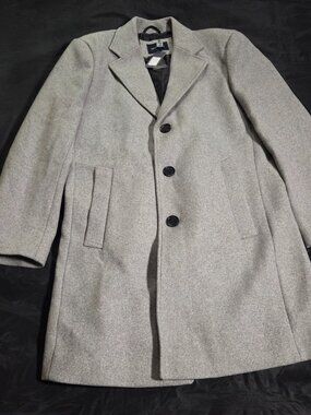 BRAVEMAN Men's Gray 3/4 Overcoat Size Medium Wool Blend NWT